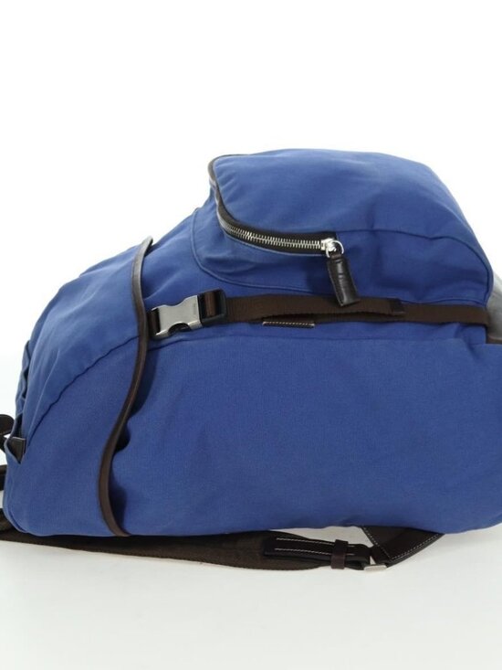 PRADA Backpack Canvas Blue Silver Auth 176786 main image 14